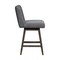 Armen Living Basila Swivel Counter Stool in Gray Oak Wood Finish with Gray Fabric 840254332232 - alternate 5